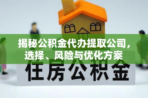 甘泉揭秘公积金代办提取公司，选择、风险与优化方案
