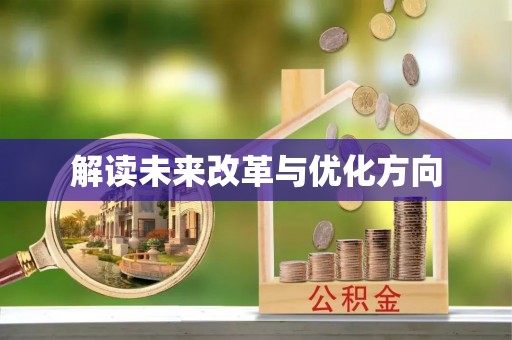 甘泉解读未来改革与优化方向