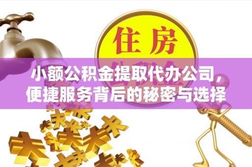 甘泉小额公积金提取代办公司，便捷服务背后的秘密与选择指南