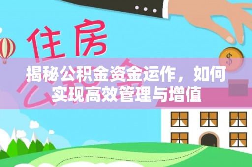 甘泉揭秘公积金资金运作，如何实现高效管理与增值