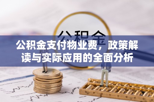甘泉公积金支付物业费，政策解读与实际应用的全面分析